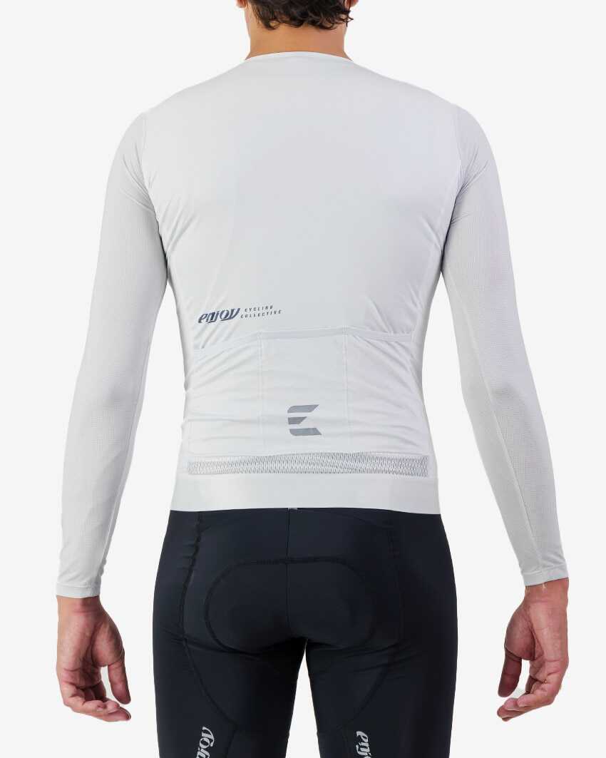 Back view of the ProXision men's long sleeve cycling jersey in an Arctic colour way by Enjoy.cc